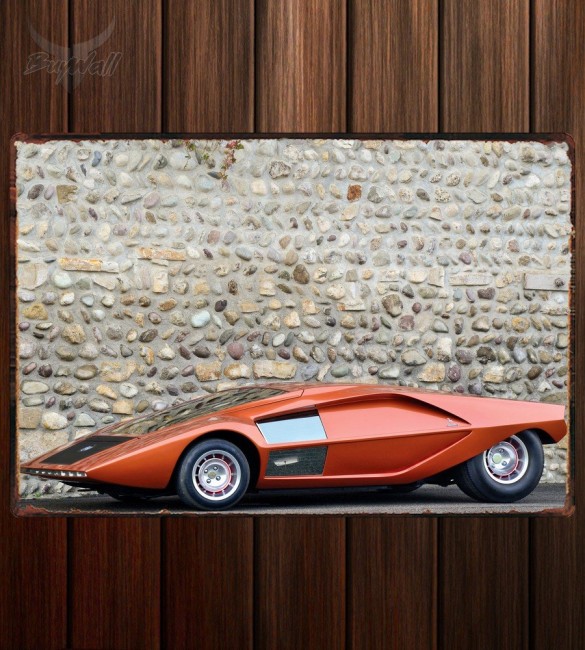 Металлическая табличка Bertone Lancia Stratos Zero Concept Металлическая табличка Bertone Lancia Stratos Zero Concept